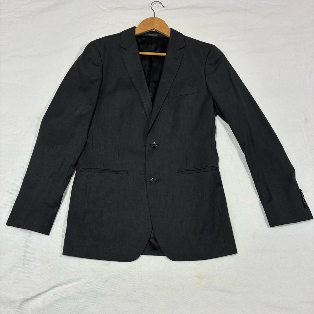 Bonobos 38L Slim Fit Marzotto Italian 100% Wool Blazer Charcoal Gray‎ Sport Coat